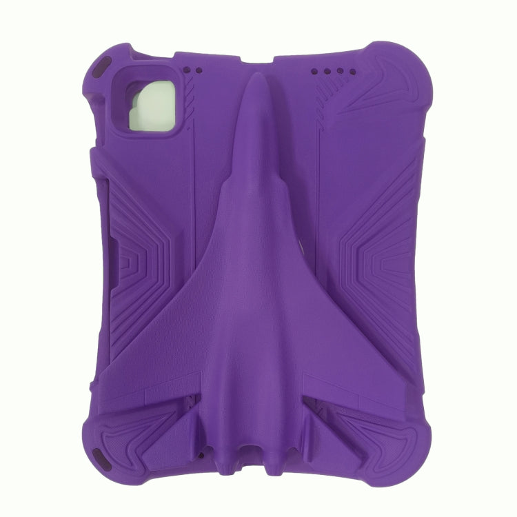 For iPad Air 2022 / 2020 10.9 360 Rotation Aircraft Holder EVA Shockproof Tablet Case(Purple) - iPad Air (2022) / (2020) 10.9 Cases by buy2fix | Online Shopping UK | buy2fix