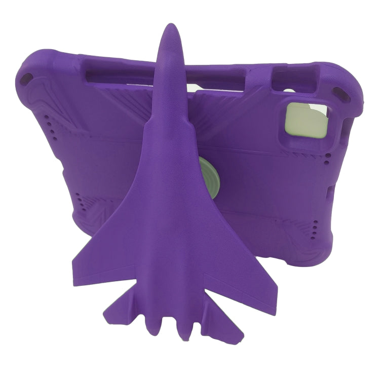 For iPad Air 2022 / 2020 10.9 360 Rotation Aircraft Holder EVA Shockproof Tablet Case(Purple) - iPad Air (2022) / (2020) 10.9 Cases by buy2fix | Online Shopping UK | buy2fix