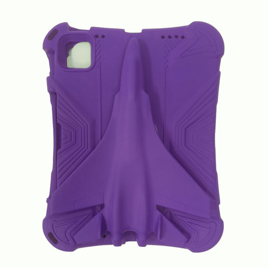 For iPad Pro 11 2025 / 2024 360 Rotation Aircraft Holder EVA Shockproof Tablet Case(Purple) by buy2fix