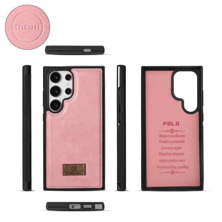 For Samsung Galaxy S24+ 5G Multi-functional Zipper Wallet Leather Phone Case(Pink) - Galaxy S24+ 5G Cases by buy2fix | Online Shopping UK | buy2fix