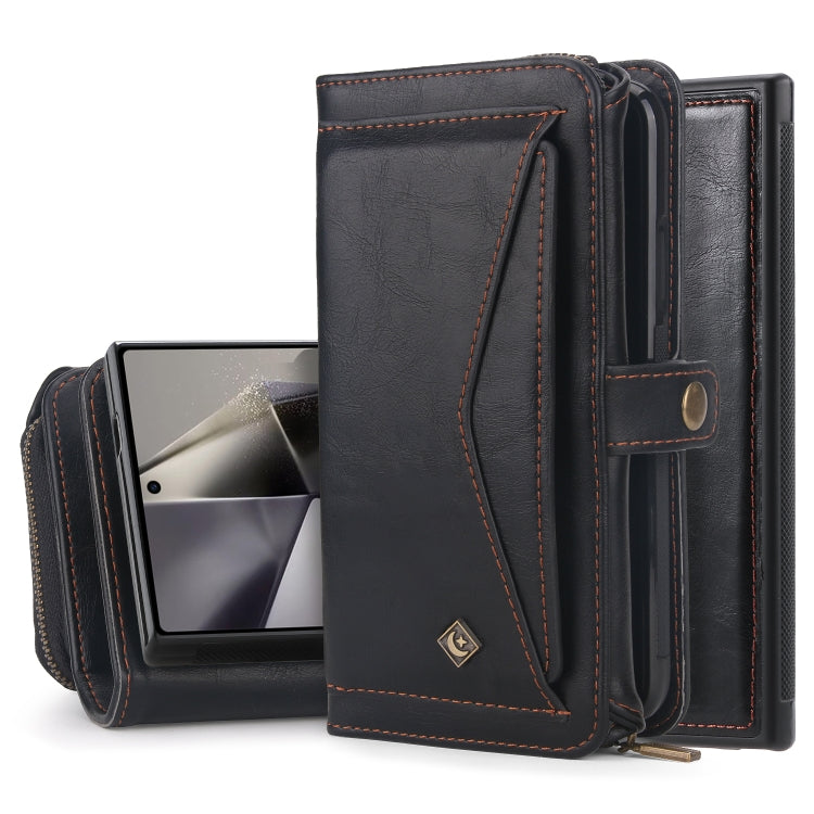 For Samsung Galaxy S24 5G Multi-functional Zipper Wallet Leather Phone Case(Black) - Galaxy S24 5G Cases by buy2fix | Online Shopping UK | buy2fix