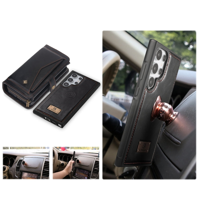For Samsung Galaxy S24 5G Multi-functional Zipper Wallet Leather Phone Case(Black) - Galaxy S24 5G Cases by buy2fix | Online Shopping UK | buy2fix
