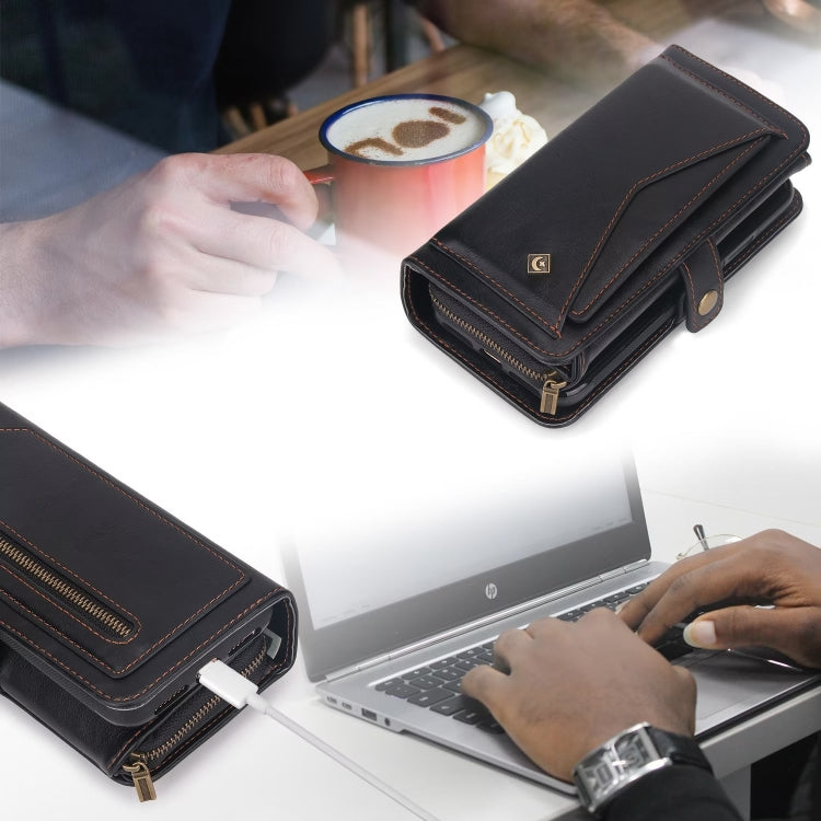 For Samsung Galaxy S24 5G Multi-functional Zipper Wallet Leather Phone Case(Black) - Galaxy S24 5G Cases by buy2fix | Online Shopping UK | buy2fix