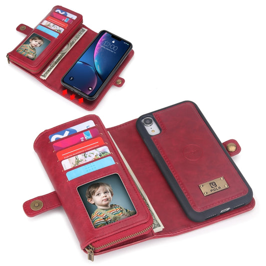 For iPhone XS Max Multi-functional Zipper Wallet Leather Phone Case(Red) - More iPhone Cases by buy2fix | Online Shopping UK | buy2fix