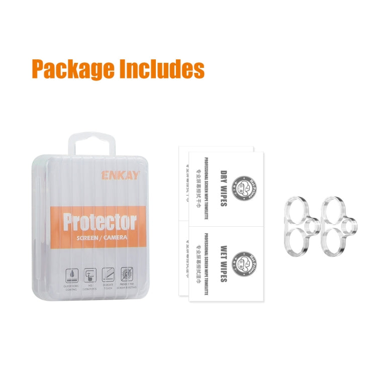 For Xiaomi Redmi Note 13 Pro+ 5G 2pcs ENKAY Hat-Prince 9H Rear Camera Lens Tempered Glass Film(Transparent) by ENKAY