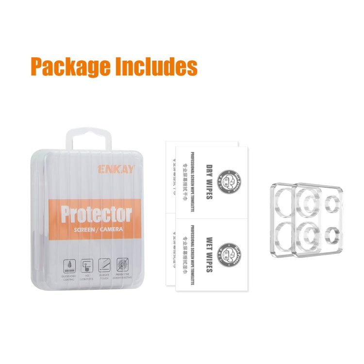 For Xiaomi Redmi Note 13 5G 2pcs ENKAY Hat-Prince 9H Rear Camera Lens Tempered Glass Film(Transparent) by ENKAY