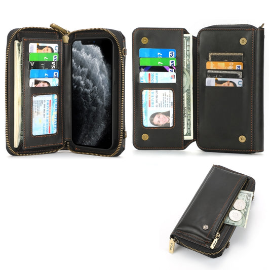 For iPhone 11 Pro Crossbody Multi-functional Zipper Wallet Leather Phone Case(Black) - iPhone 11 Pro Cases by buy2fix | Online Shopping UK | buy2fix