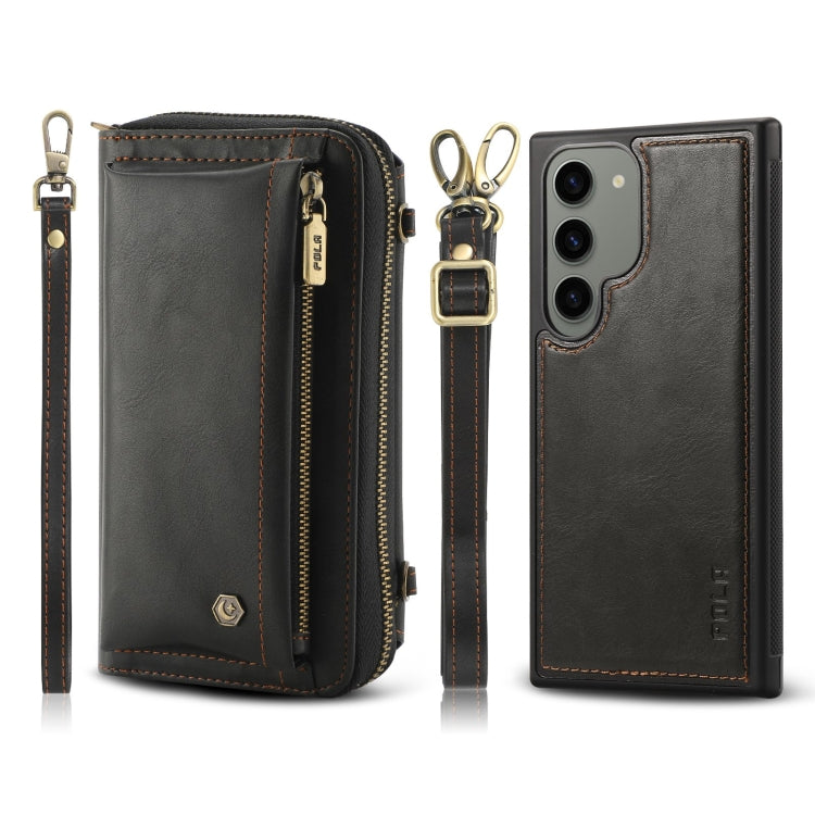 For Samsung Galaxy S23 5G Crossbody Multi-functional Zipper Wallet Leather Phone Case(Black) - Galaxy S23 5G Cases by buy2fix | Online Shopping UK | buy2fix