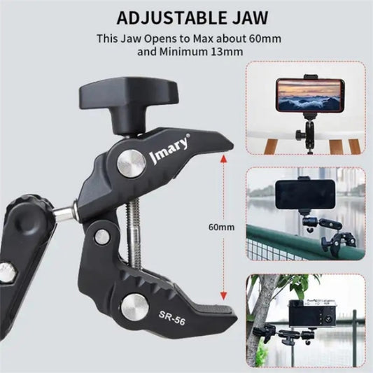 JMARY SR-56 Aluminum Handlebar Crab Clamp Magic Arm Rod Mount by Jmary