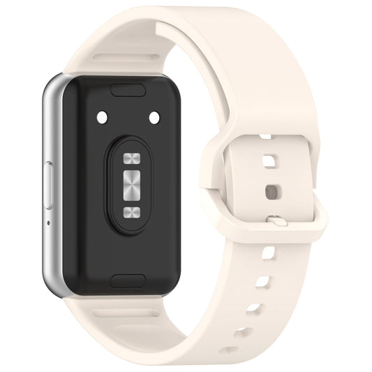 For Samsung Galaxy Fit 3 SM-R390 Solid Color Buckle Silicone Watch Band(Starlight) by buy2fix