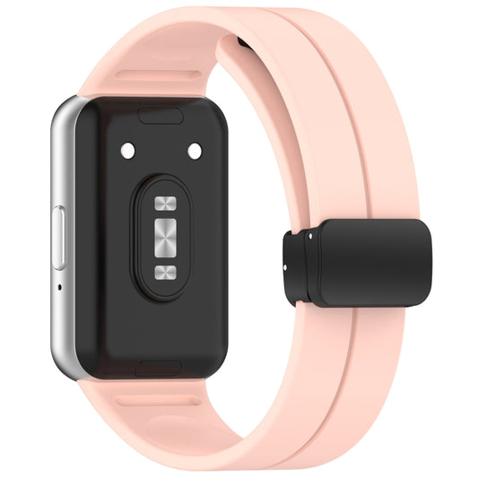 For Samsung Galaxy Fit 3 SM-R390 Magnetic Folding Buckle Silicone Watch Band(Pink) by buy2fix