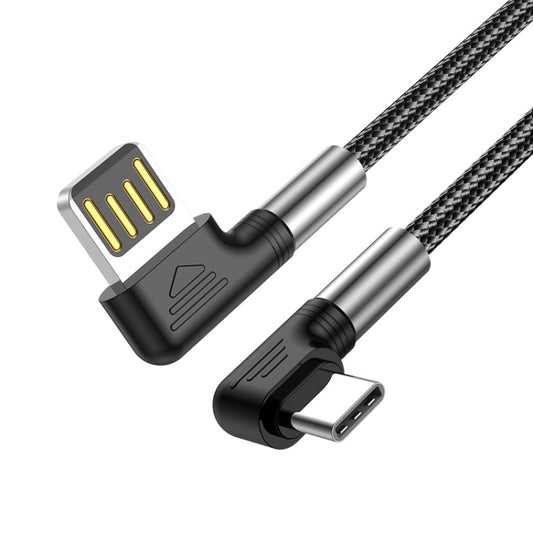 ENKAY 3A Elbow Reversible USB to Elbow Type-C Fast Charging Data Cable, Length:1m by ENKAY