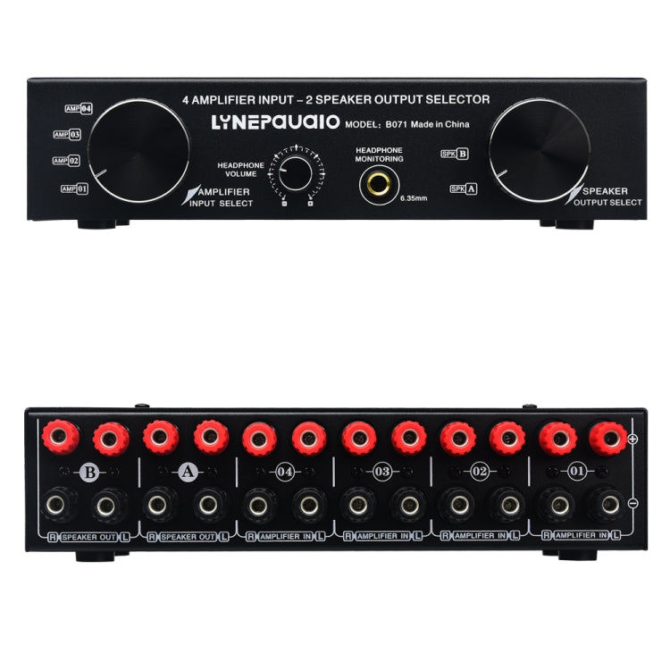 B071 4 Input 2 Output or 2 In 4 Out Power Amplifier Speaker Selector Switcher - by buy2fix | Online Shopping UK | buy2fix