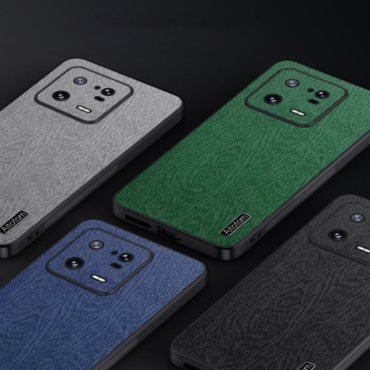 For Xiaomi 13 Pro Tree Bark Leather Shockproof Phone Case(Black) - Xiaomi Cases by buy2fix | Online Shopping UK | buy2fix