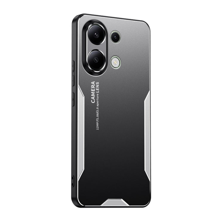 For Xiaomi Redmi Note 13 4G Blade Series TPU Hybrid Metal Phone Case(Silver) - Xiaomi Cases by buy2fix | Online Shopping UK | buy2fix