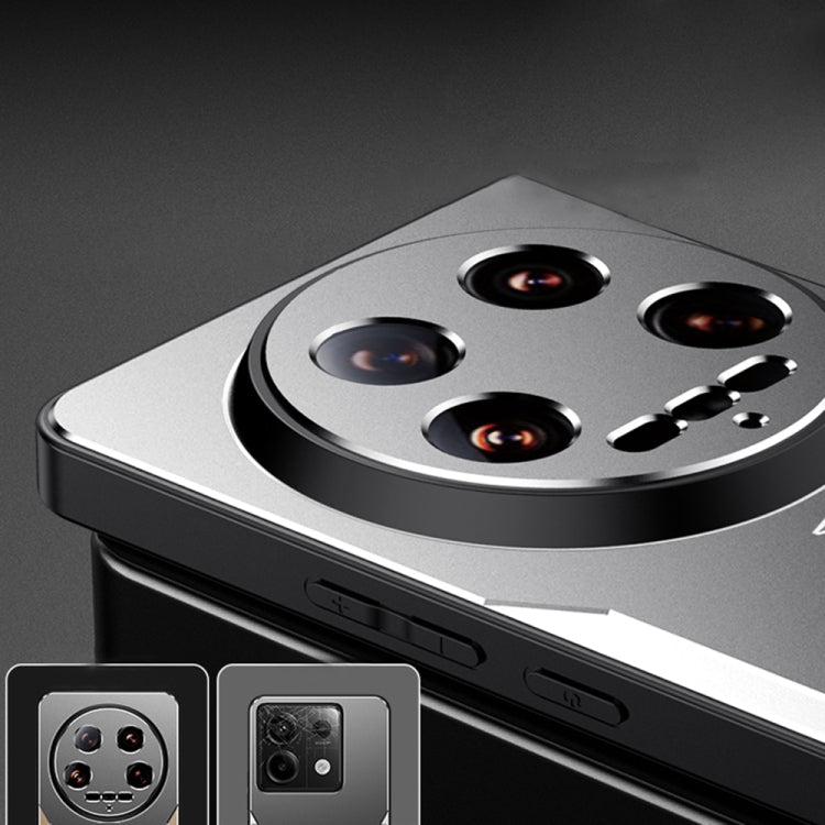 For Xiaomi 14 Ultra Blade Series TPU Hybrid Metal Phone Case(Gold) by buy2fix