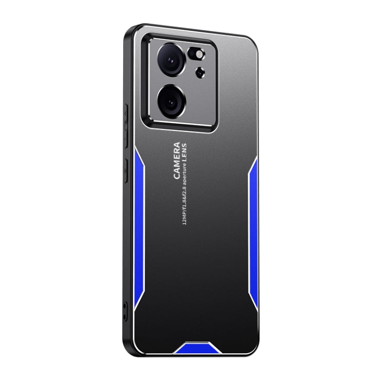 For Xiaomi Redmi K60 Ultra Blade Series TPU Hybrid Metal Phone Case(Blue) - Xiaomi Cases by buy2fix | Online Shopping UK | buy2fix