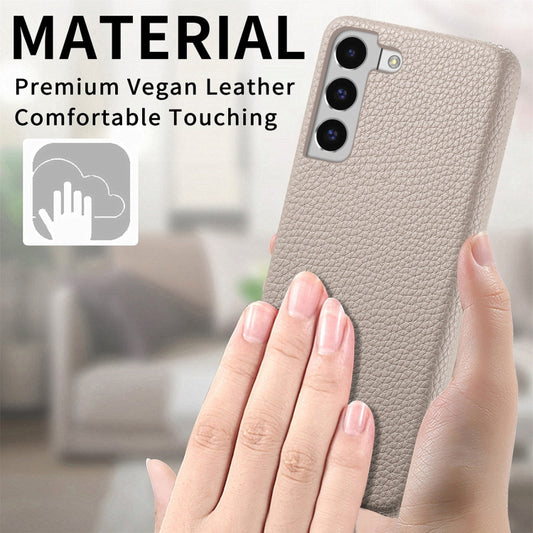 For Samsung Galaxy S22+ 5G Litchi Oil Edge Leather Back Phone Case(Khaki) by buy2fix