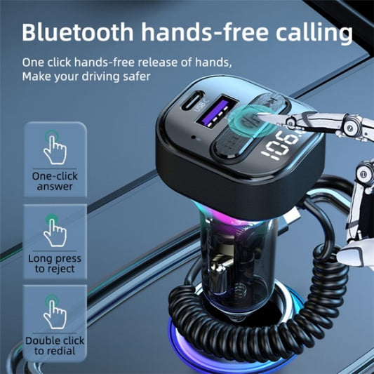 C52 Cigarette Lighter Car Charger Car FM Transmitter Bluetooth Receiver MP3 Player by buy2fix