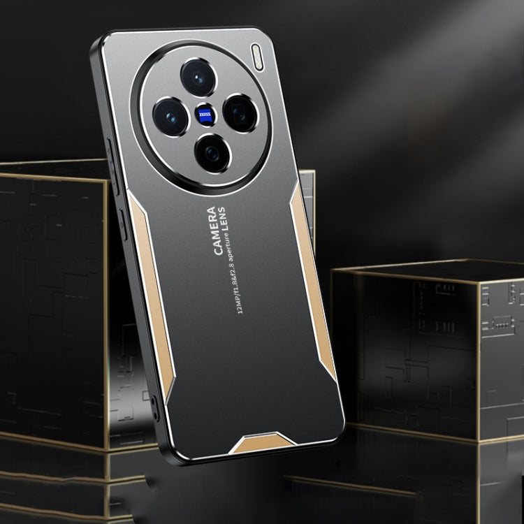 For vivo X200 Blade Series TPU Hybrid Metal Phone Case(Gold) - X200 Cases by buy2fix | Online Shopping UK | buy2fix