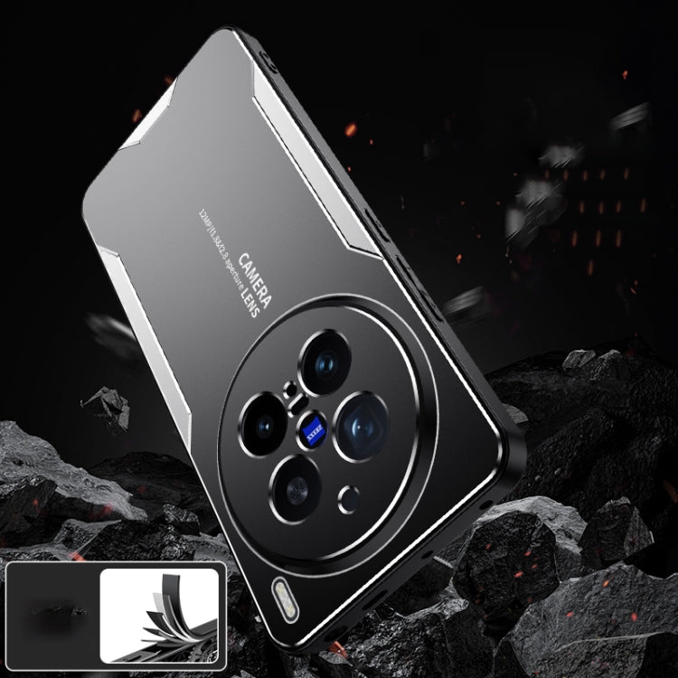 For vivo X200 Pro Blade Series TPU Hybrid Metal Phone Case(Silver) - vivo Cases by buy2fix | Online Shopping UK | buy2fix