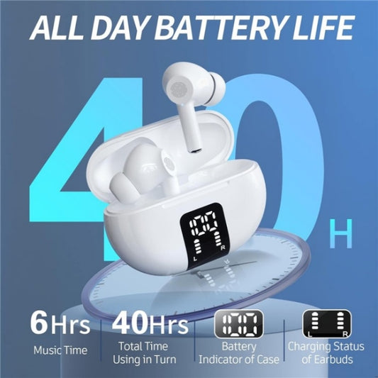 M10 Wireless Bluetooth Smart Voice Translator Headset Multiple Languages Translation Earphones(White) by buy2fix