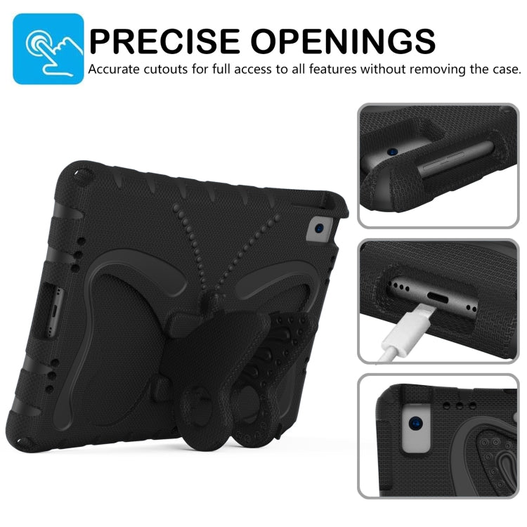 For iPad 10.2 2021 / 2020 / 2019 Butterfly Bracket EVA Shockproof Tablet Case(Black) - iPad 10.2 Cases by buy2fix | Online Shopping UK | buy2fix