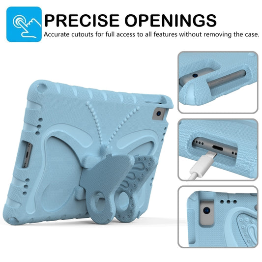 For iPad 10.2 2021 / 2020 / 2019 Butterfly Bracket EVA Shockproof Tablet Case(Light Blue) - iPad 10.2 Cases by buy2fix | Online Shopping UK | buy2fix