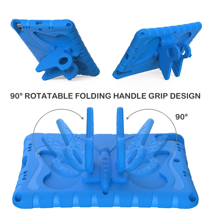For iPad 10.2 2021 / 2020 / 2019 Butterfly Bracket EVA Shockproof Tablet Case(Blue) - iPad 10.2 Cases by buy2fix | Online Shopping UK | buy2fix