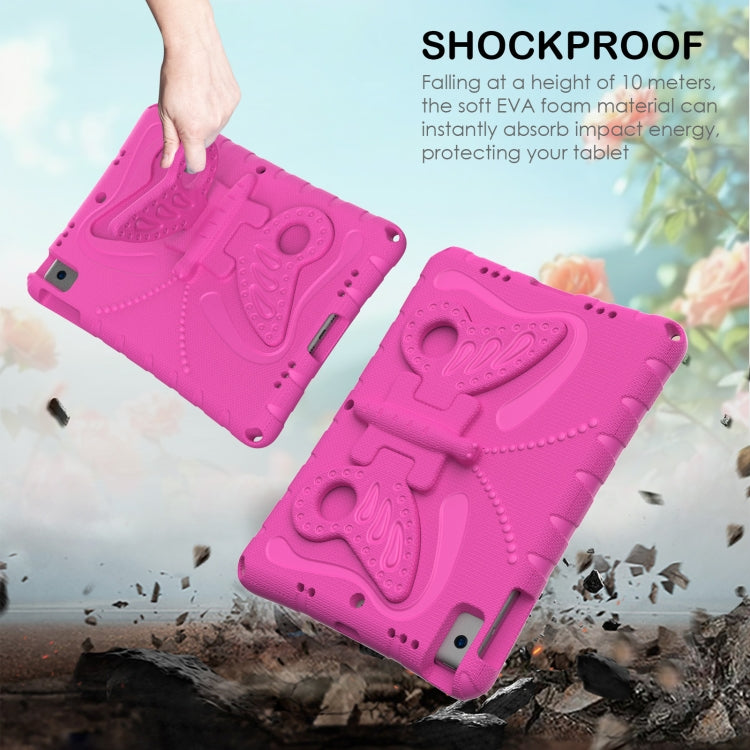 For iPad 10.2 2021 / 2020 / 2019 Butterfly Bracket EVA Shockproof Tablet Case(Rose Red) - iPad 10.2 Cases by buy2fix | Online Shopping UK | buy2fix