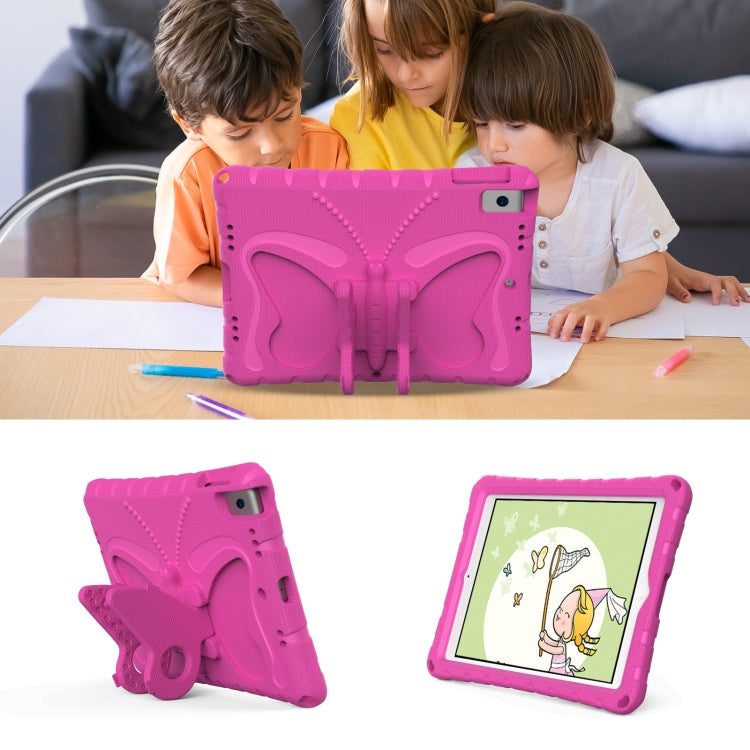 For iPad 10.2 2021 / 2020 / 2019 Butterfly Bracket EVA Shockproof Tablet Case(Rose Red) - iPad 10.2 Cases by buy2fix | Online Shopping UK | buy2fix