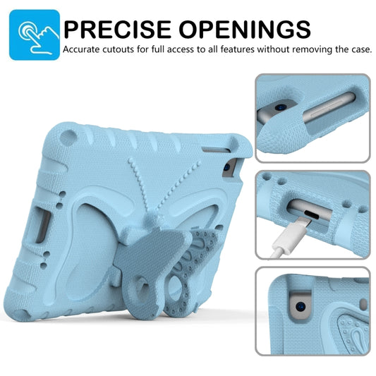 For iPad mini 1/2/3/4/5 Butterfly Bracket EVA Shockproof Tablet Case(Light Blue) - iPad mini (2019) / mini 5 Cases by buy2fix | Online Shopping UK | buy2fix