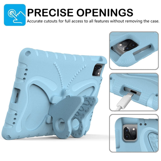 For iPad Pro 11 2025 / 2024 Butterfly Bracket EVA Shockproof Tablet Case(Light Blue) by buy2fix