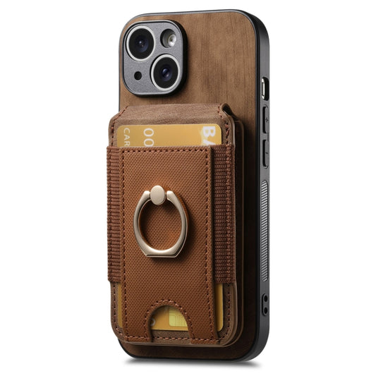 For iPhone 11 Retro Splitable Magnetic Stand Card Bag Leather Phone Case(Brown) - iPhone 11 Cases by buy2fix | Online Shopping UK | buy2fix