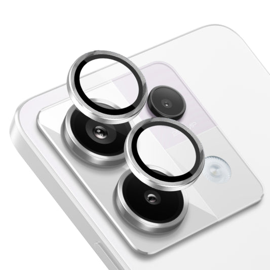 For Xiaomi Redmi Note 13 Pro 5G NORTHJO Camera LensCD Vein Metal Ring Tempered Glass Film(Silver) - by NORTHJO | Online Shopping UK | buy2fix