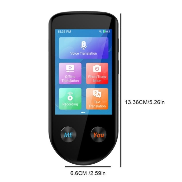 V600S WiFi AI Smart Translator 3.5-inch Touch Screen Voice Translator Offline Photo Translation by buy2fix