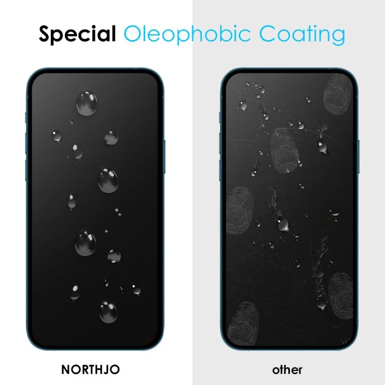 For iPhone 12 / 12 Pro NORTHJO A++ 28 Degree Privacy Full Glue Silk Printing Tempered Glass Film - iPhone 12 / 12 Pro Tempered Glass by NORTHJO | Online Shopping UK | buy2fix