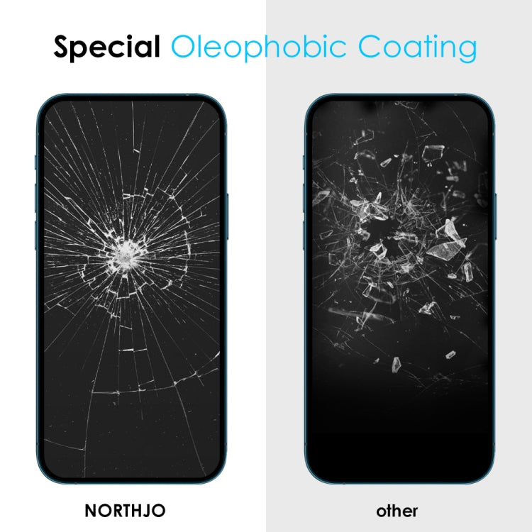 For iPhone 12 / 12 Pro NORTHJO A++ 28 Degree Privacy Full Glue Silk Printing Tempered Glass Film - iPhone 12 / 12 Pro Tempered Glass by NORTHJO | Online Shopping UK | buy2fix