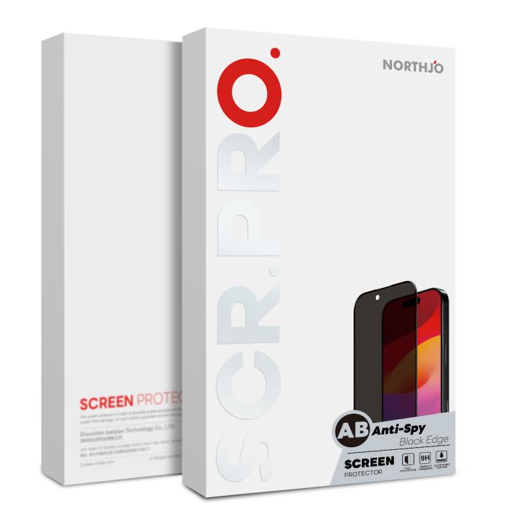 For iPhone 17 NORTHJO A++ 28 Degree Privacy Full Glue Silk Printing Tempered Glass Film - iPhone 17 Tempered Glass by NORTHJO | Online Shopping UK | buy2fix