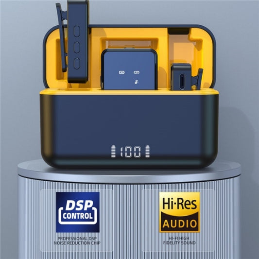 SX12 Lavalier Clip-On Wireless Microphone with Dual Microphones + Receiver by buy2fix