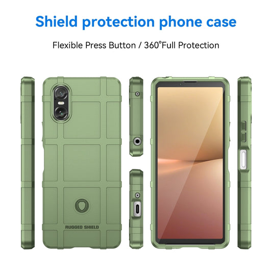For Sony Xperia 10 VI Full Coverage Shockproof TPU Phone Case(Army Green) by buy2fix
