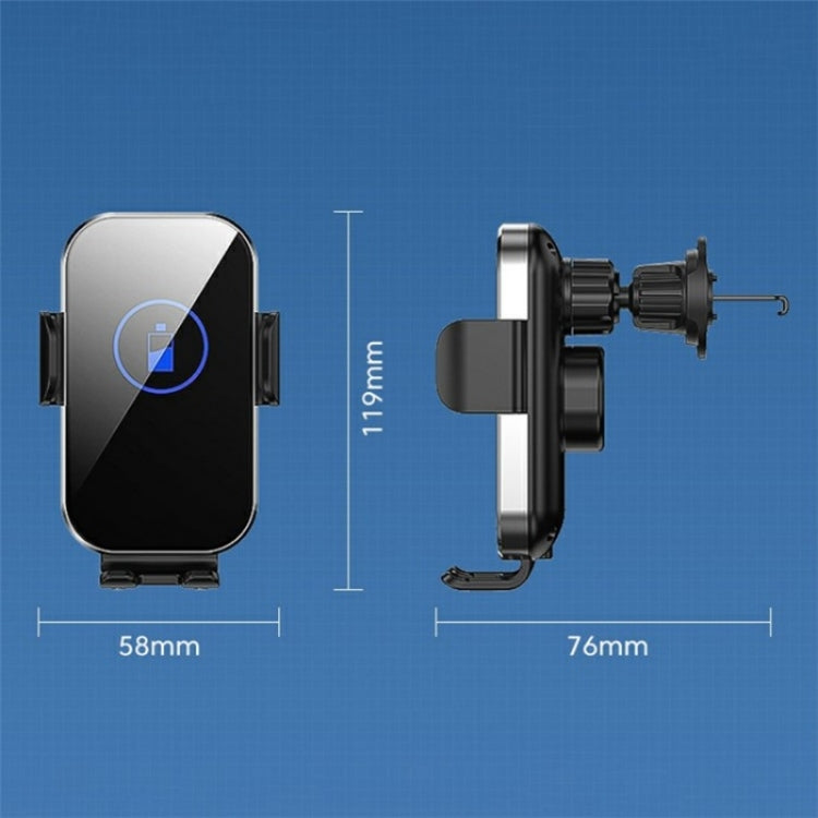 X10 15W Wireless Fast Charging Car Phone Navigation Holder(Silver) by buy2fix