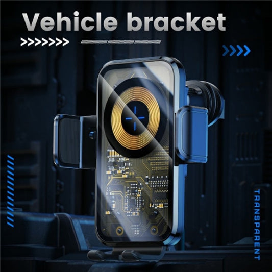 X11 15W Fast Charger Car Air Vent Hook Wireless Charger Intelligent Induction(Tarnish) by buy2fix