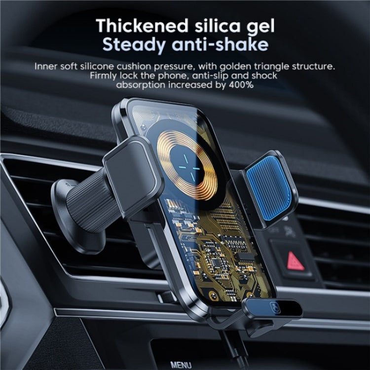 X11s 66W High Power Transparent Car Wireless Charger Phone Bracket(Titanium) - Wireless Charger Holders by buy2fix | Online Shopping UK | buy2fix