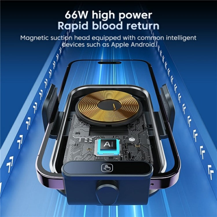 X12s Car Air Vent Wireless Charger 66W High Power Intelligent Induction Holder(Silver) - Wireless Charger Holders by buy2fix | Online Shopping UK | buy2fix