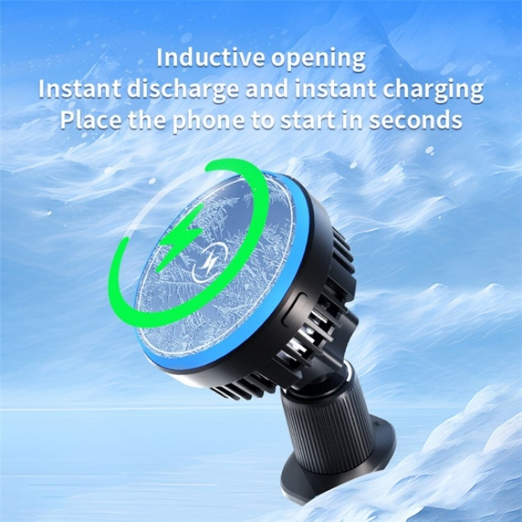 T1 With RGB Light Semiconductor Refrigeration Car Air Outlet Magnetic Wireless Charger - Wireless Charger Holders by buy2fix | Online Shopping UK | buy2fix