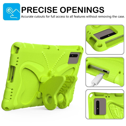 For Samsung Galaxy Tab S8 11 X700N Butterfly Bracket EVA Shockproof Tablet Case(Grass Green) by buy2fix