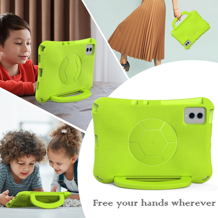 For Lenovo Tab M11 / Xiaoxin Pad 11 2024 Handle Football Shaped EVA Shockproof Tablet Case(Grass Green) by buy2fix