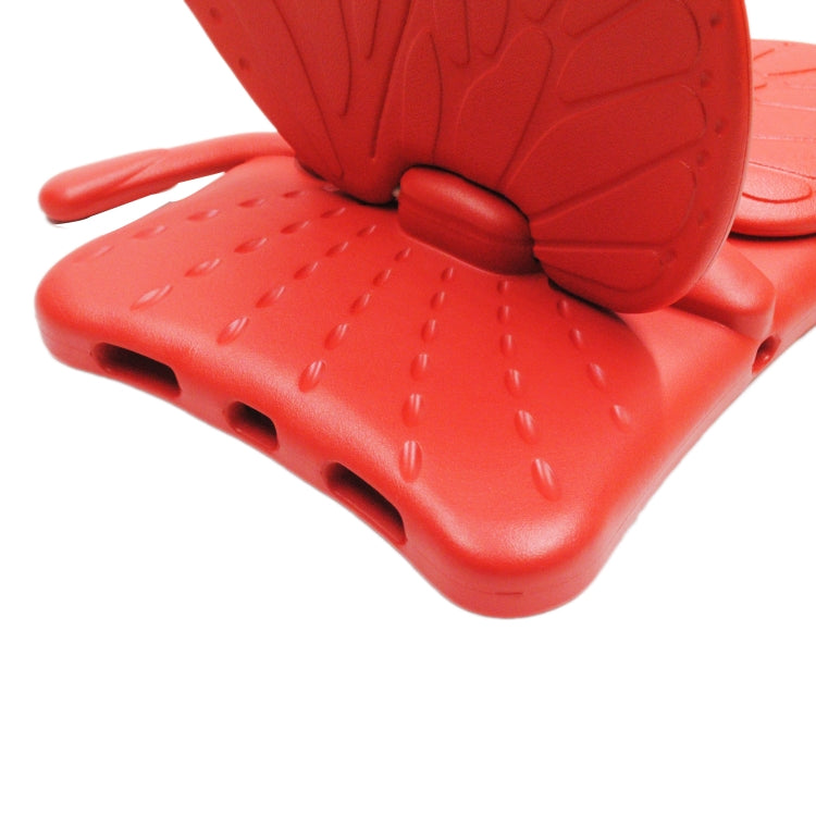 For iPad Air 11 2025 / 2024 Butterfly Bracket Kids EVA Shockproof Tablet Case(Red) - iPad Air 11 2025 / 2024 Cases by buy2fix | Online Shopping UK | buy2fix