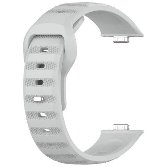 For Huawei Watch Fit 3 Wavy Dot Texture Silicone Sports Watch Band(Grey) by buy2fix